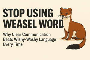 Stop Using Weasel Words