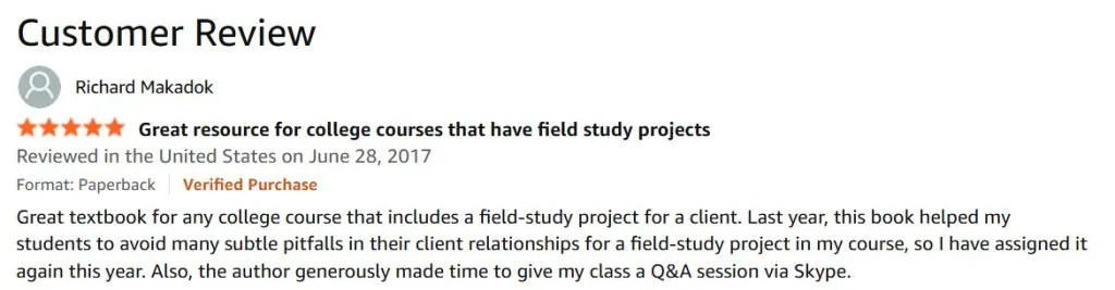 professor 5 star amazon review