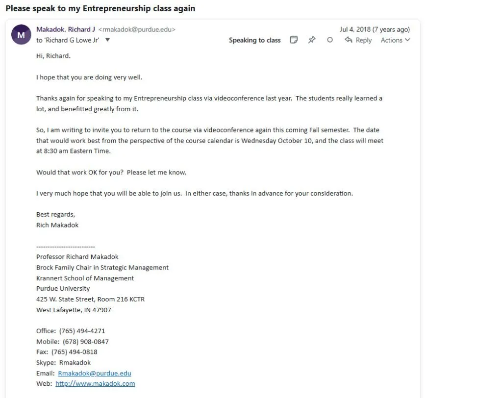 professor email july 4, 2018
