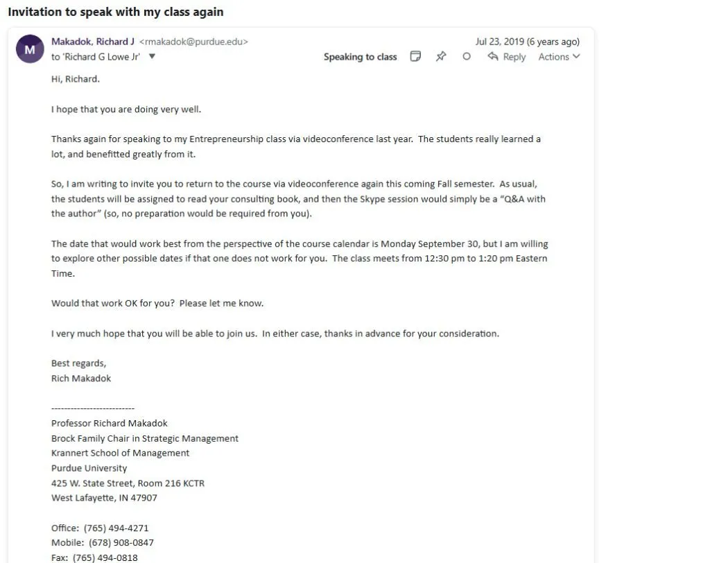 professor email june 23, 2019