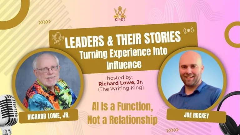 Joe Rockey speaking during a podcast interview about AI's role in business and customer relationships. TITLE: Joe Rockey