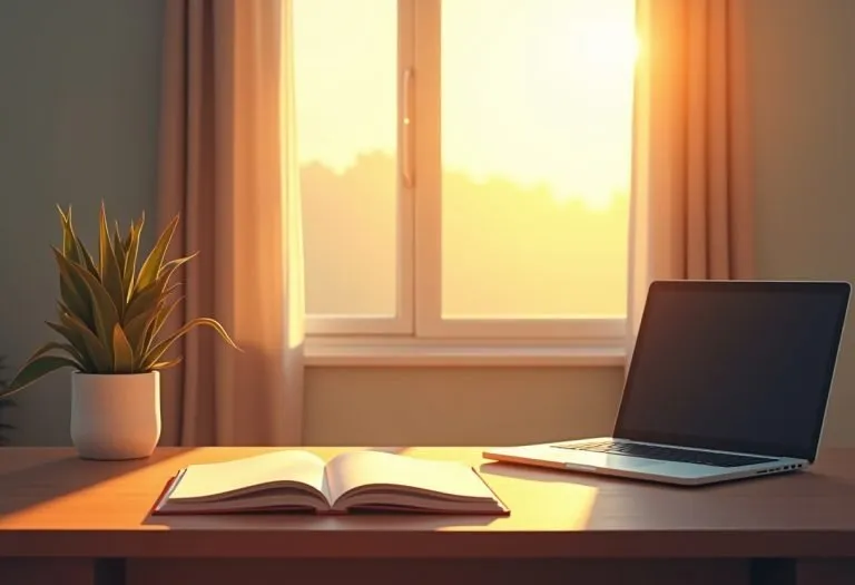 A person staring at a computer screen filled with generic, repetitive text that could have been written by anyone in their
