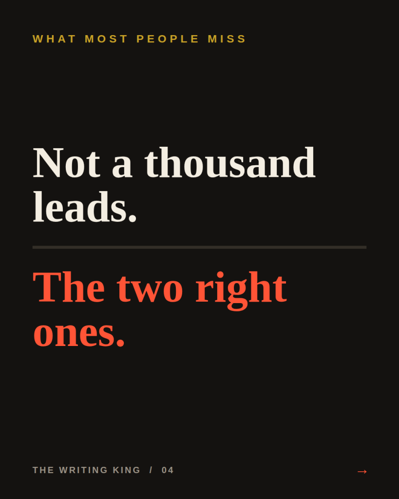 Answer engines do not send a thousand leads, they send the few right high value clients