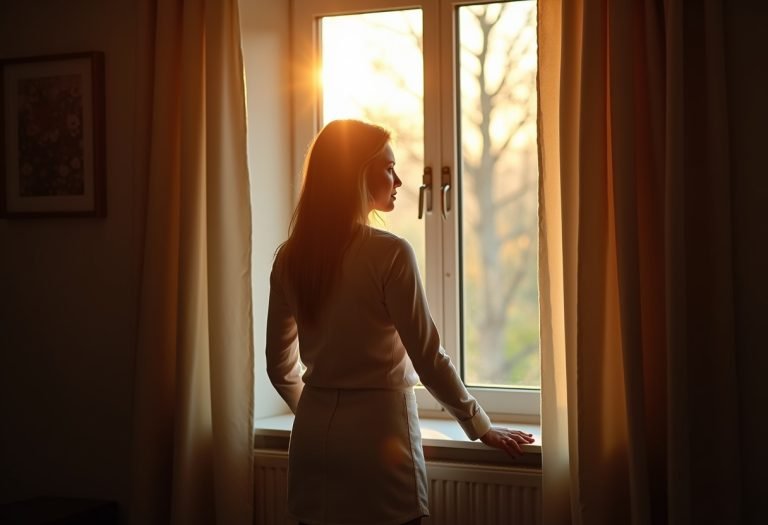 A person writing in a notebook with a pen, surrounded by coffee and natural light from a window.