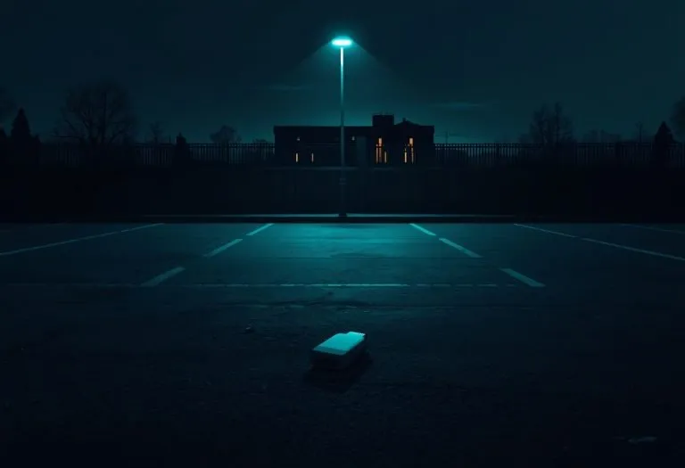 A USB flash drive lying in a parking lot or on pavement, symbolizing the simple vector that breached Pentagon networks in