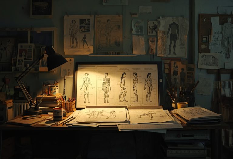 A collection of animated film characters and scenes arranged in a grid or collage format, spanning decades of animation