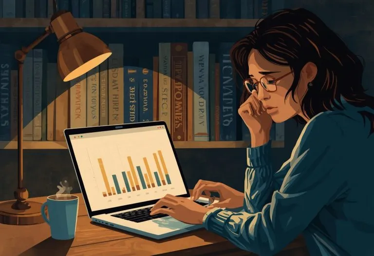 A book product page on a screen with a cover, blurb, and reviews, with a cursor hovering over it as an ad click arrives.