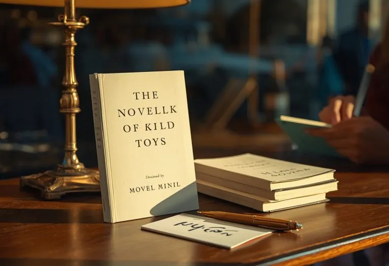 A thin paperback book standing upright on a shelf next to thicker novels, showing its narrow spine.