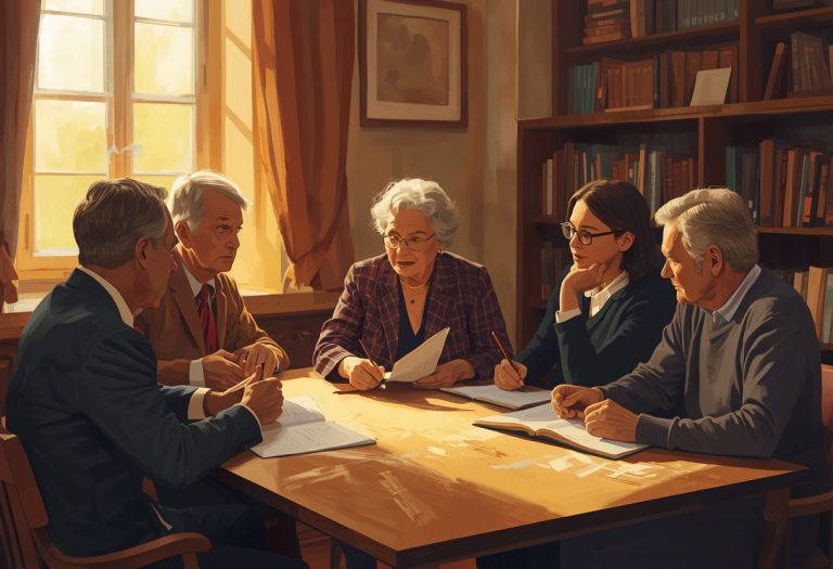 A group of people arguing online, with speech bubbles and hostile expressions, representing conflict in writing communities.