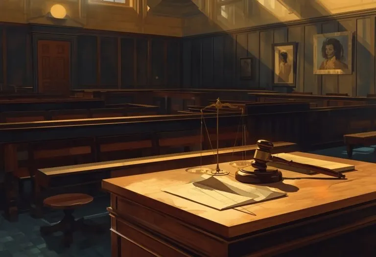 A gavel resting on a wooden surface, symbolizing judgment and proportional justice in online spaces. TITLE: Gavel and